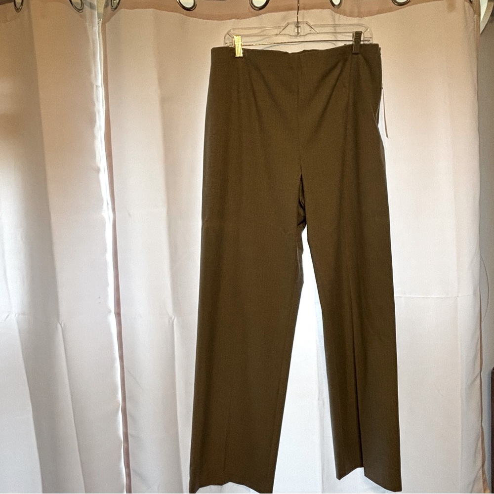 Rafaella Brown Dress Pants with Straight Leg Design